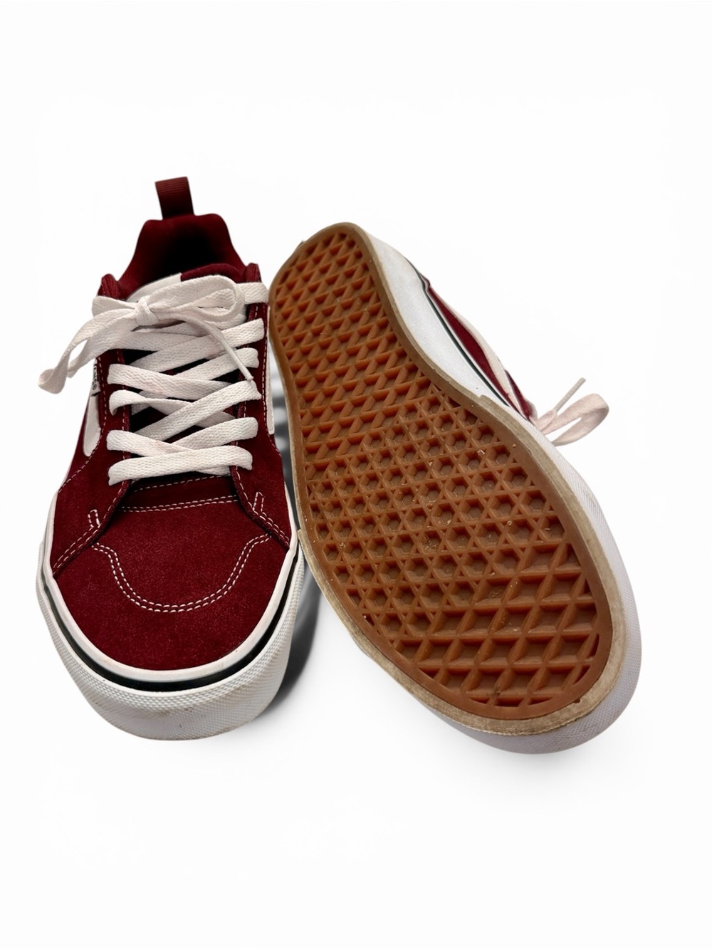 Vans Burgundy and White Skate Sneakers - Picture 4 of 4